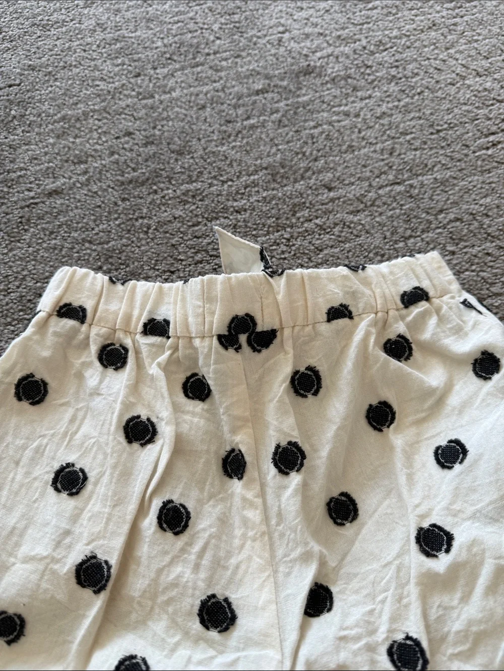 Mayoral Cream and Black Polka Dot Girls Matching Set